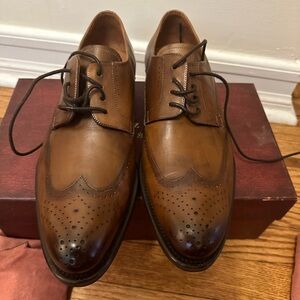 NWOT Mezlan Men’s Leather Brown Shoes Size 9.5 with original Shoe Box,Shoe Bags